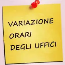 variazione orari uffici